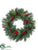 Berry, Pine Cone, Pine Wreath - Green Snow - Pack of 2