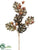 Beaded Oak Leaf - Hunter Green Gold - Pack of 12