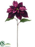 Silk Plants Direct Poinsettia Spray - Plum - Pack of 12