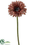 Silk Plants Direct Metallic Gerbera Daisy Spray - Taupe - Pack of 12