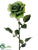 Glitter Rose Spray - Green - Pack of 12