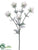 Thistle Spray - White - Pack of 12