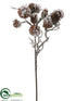 Silk Plants Direct Ice Pine Cone Spray - Brown Ice - Pack of 4