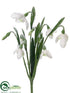 Silk Plants Direct Snowdrop Bush - White - Pack of 12