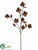 Metallic Dogwood Spray - Iron - Pack of 6