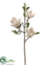 Silk Plants Direct Vintage Magnolia Spray - Gray - Pack of 6