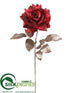 Silk Plants Direct Rose Spray - Burgundy - Pack of 12