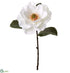 Silk Plants Direct Velvet Magnolia Spray - White - Pack of 12