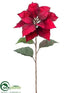 Silk Plants Direct Glitter Velvet Poinsettia Spray - Burgundy - Pack of 12