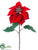 Poinsettia Spray - Red - Pack of 12