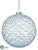 Glass Ball Ornament - Blue White - Pack of 6