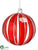 Glass Ball Ornament - Red Clear - Pack of 4