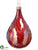 Glass Teardrop Ornament - Boysenberry - Pack of 6