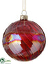 Silk Plants Direct Glass Ball Ornament - Boysenberry - Pack of 6