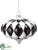 Glass Onion Ornament - Black White - Pack of 6