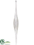 Silk Plants Direct Glass Finial Ornament - Clear - Pack of 6