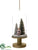 Tree, Santa Glass Dome Ornament - Mixed - Pack of 6