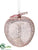 Mercury Glass Apple Ornament - Pink - Pack of 3