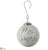 Merry Christmas Glass Ball Ornament - White - Pack of 4