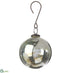 Silk Plants Direct Glass Ball Ornament - Silver  - Pack of 4