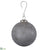 Glass Ball Ornament - Gray Antique - Pack of 4