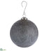 Silk Plants Direct Glass Ball Ornament - Gray  - Pack of 4