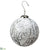 Glass Ball Ornament - White Sage - Pack of 4