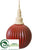 Ball Ornament - Red - Pack of 6