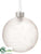 Ball Ornament - White Clear - Pack of 6