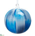 Silk Plants Direct Glass Ball Ornament - Blue White - Pack of 6