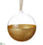 Glittered Glass Ball Ornament - Gold Clear - Pack of 6