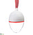 Glass Egg Ornament - White Clear - Pack of 6