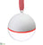 Glass Ball Ornament - White Clear - Pack of 6