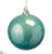 Glass Ball Ornament - Teal Antique - Pack of 6