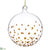 Glass Dots Ball Ornament - Clear Gold - Pack of 4