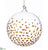 Glass Dots Ball Ornament - Clear Gold - Pack of 6