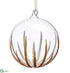 Silk Plants Direct Glass Ball Ornament - Clear Gold - Pack of 6