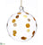 Glittered Dots Glass Ball Ornament - Clear Gold - Pack of 4