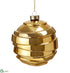 Silk Plants Direct Glass Ball Ornament - Gold - Pack of 4