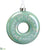 Let It Snow Glass Ring Ornament - Seafoam White - Pack of 12