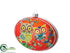 Silk Plants Direct Owl Glass Ornament - Red Mixed - Pack of 12