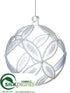 Silk Plants Direct Ball Ornament - Clear - Pack of 6