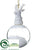 Reindeer Ball Ornament - Clear White - Pack of 6