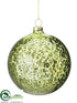 Silk Plants Direct Ball Ornament - Green - Pack of 6