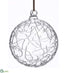 Silk Plants Direct Glass Ball Ornament - Clear - Pack of 6