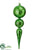 Finial Ornament - Green - Pack of 6