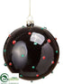 Silk Plants Direct Ball Ornament - Black - Pack of 6