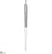 Glittered Glass Icicle Ornament - Clear Glittered - Pack of 12