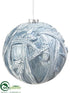 Silk Plants Direct Ball Ornament - Blue - Pack of 6