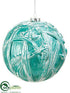 Silk Plants Direct Ball Ornament - Green - Pack of 6